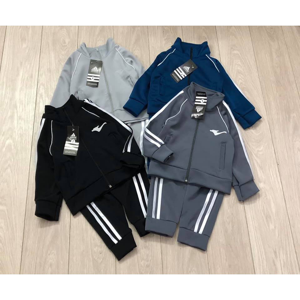 Bộ Khoác Nỉ Thể Thao Adidas Cho Bé Trai - Bộ Quần Áo Bé Trai 1-9tuổi (10-18kg)