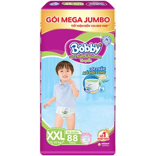 Tã quần bobby mega jumbo m120, l104, xl92, xxl88