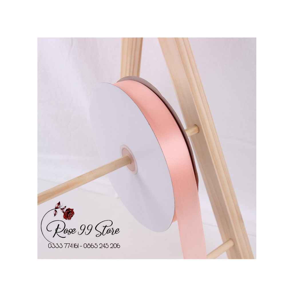 Ruy băng lụa cối 2,5cm chất dày cuộn 100Y