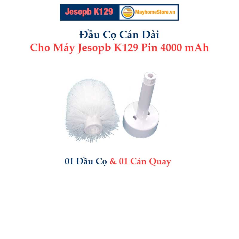 Đầu Cọ Cán Dài Cho Máy Cọ Rửa Vệ Sinh Nhà Tắm Jesopb K129 Pin 4000 mAh