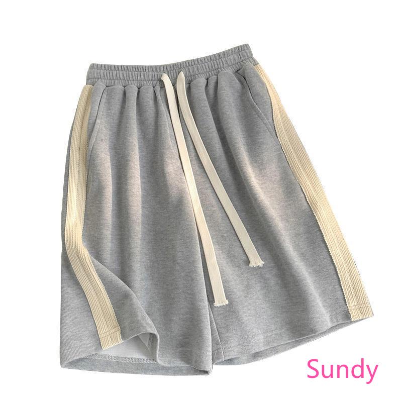 Quần ngắn ống rộng Phối Dây Rút Cá Tính Theo Phong Cách Hàn Quốc