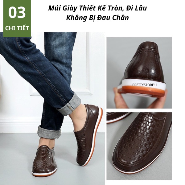 Giày lười nam cao cấp chống nước không nhàu phong cách thời trang công sở, dạo phố cá tính