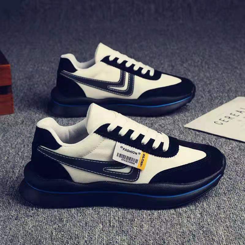 Giày Sneaker Nam Sườn 1 Vạch Phản Quang Kiểu Dáng Thời Trang