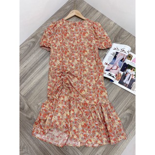 Váy đầm tiểu thư thiết kế đuôi cá dây rút eo