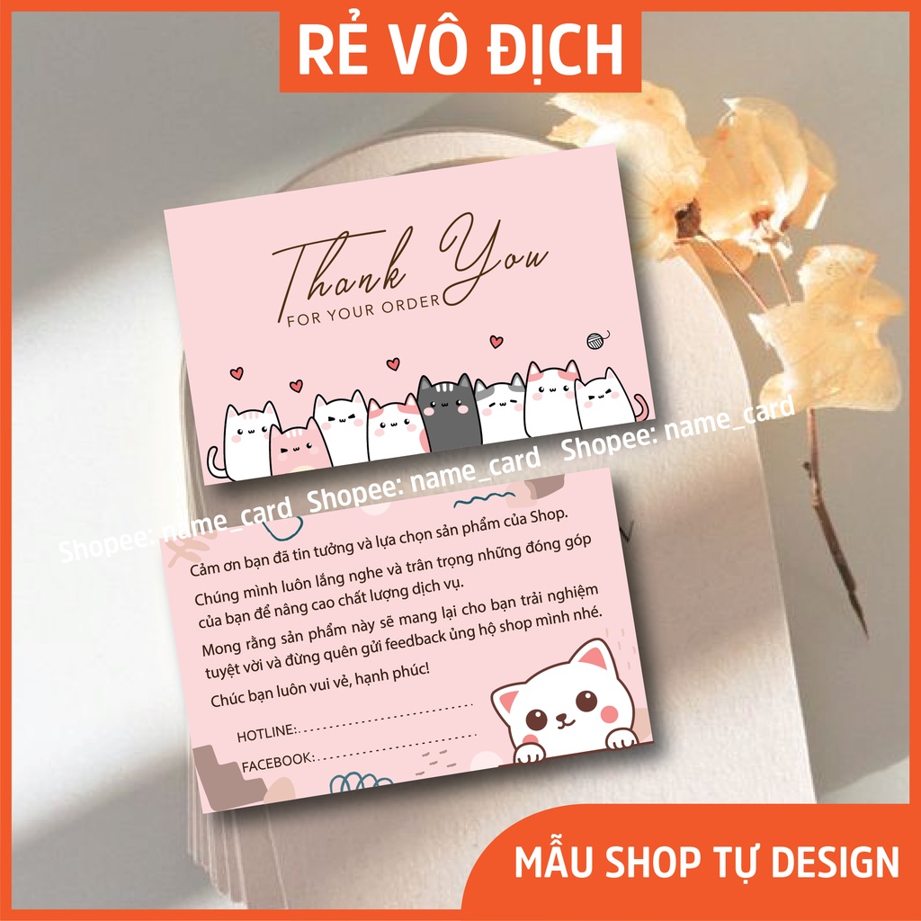 thiệp cảm ơn khách hàng card visit name card giá rẻ đẹp