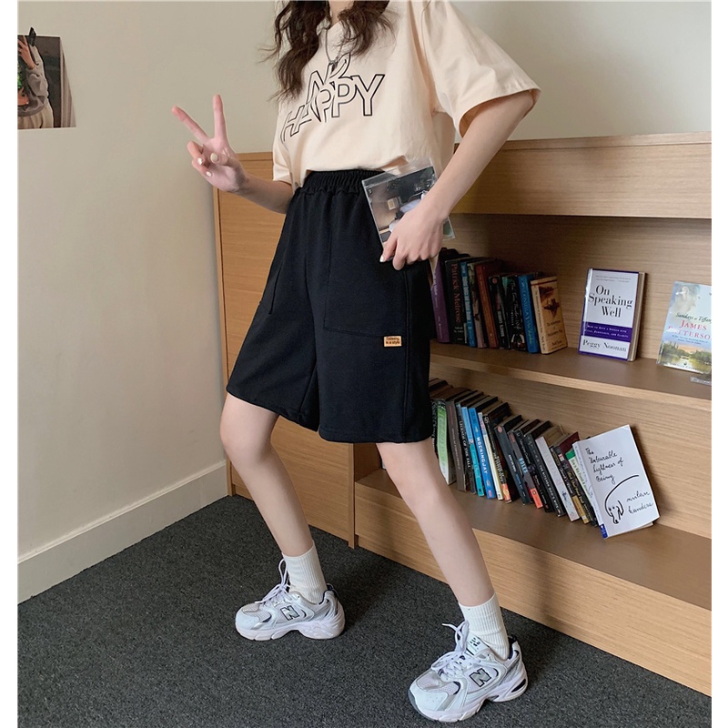 Quần short thể thao XIAOZHAINV lưng cao ống rộng thời trang mùa hè dành cho nữ