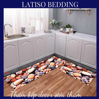 Thảm bếp cao cấp chống trượt 3d đẹp dài LATISO TB05