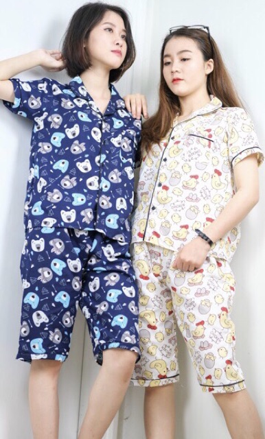 Bộ ngủ pijama kate Thái quần lửng