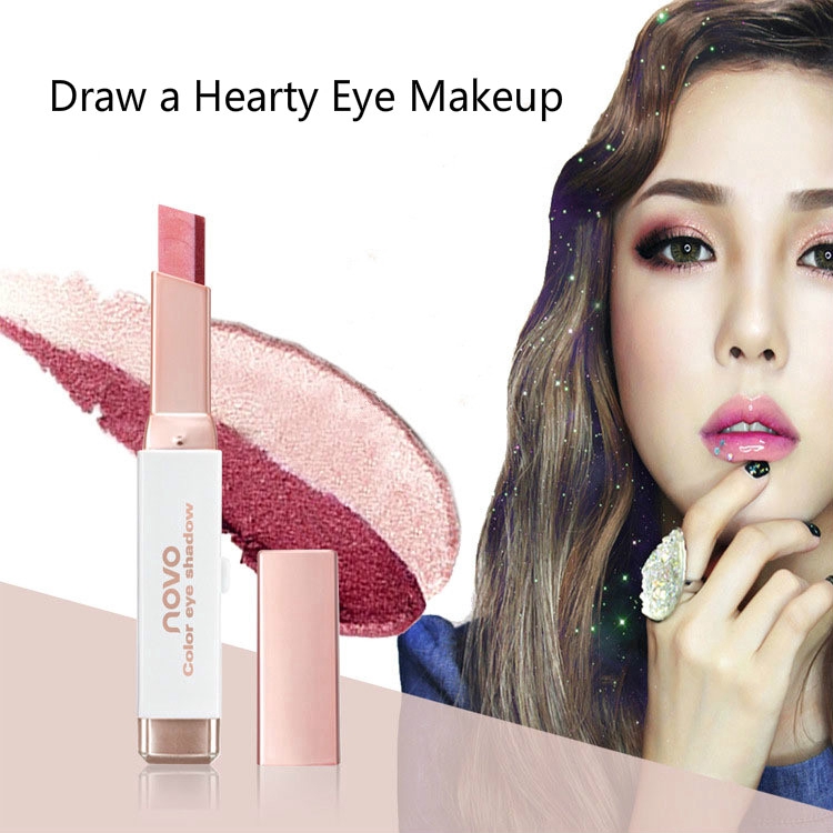 &lt;Ready Stock&gt;Makeup NOVO5099 Gradient Two-color Eyeshadow Stick Lazy Eyeshadow Students Eye-modified Eye Shadow Pen