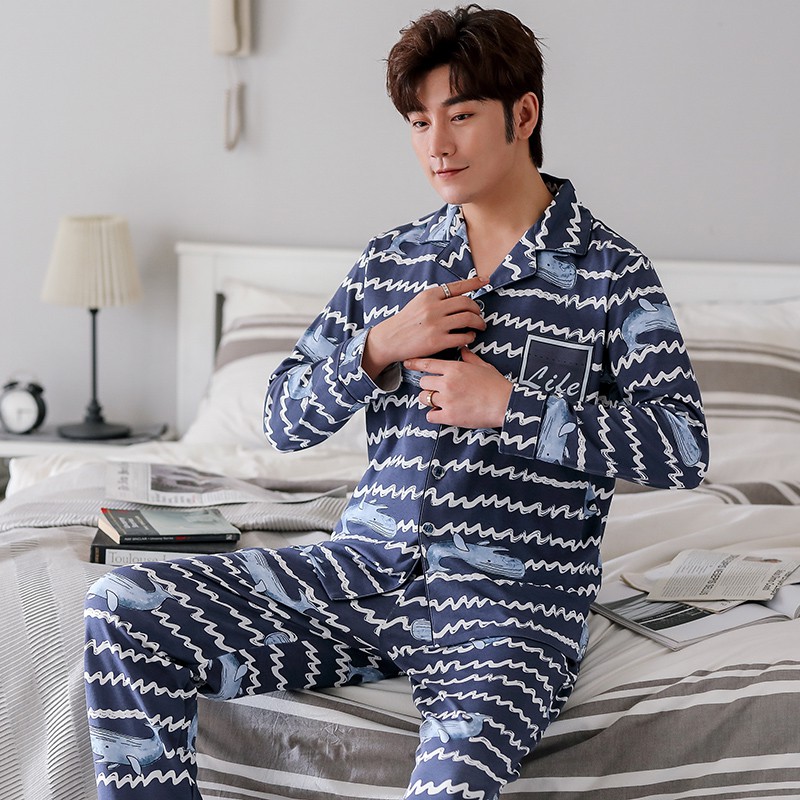 {ẢNH CHỤP THẬT} Đồ bộ Pijama-Đồ ngủ nam cao cấp phong cách Hàn Quốc, chất COTTON 100 dày dặn &amp; thoáng khí (713)