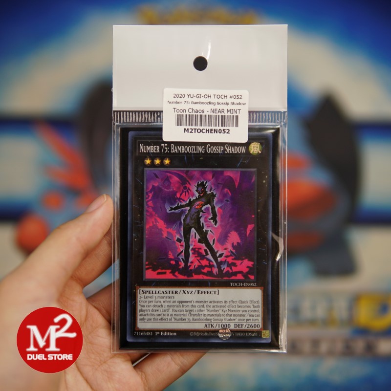 Lá bài Yugioh TOCH-EN052 Number 75: Bamboozling Gossip Shadow - Super Rare - Đóng gói theo tiêu chuẩn M2SCCQ-Lite