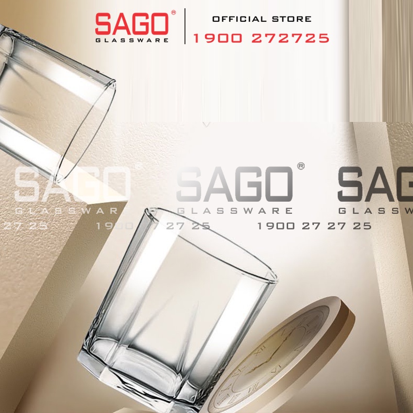 Ly Thủy Tinh Ocean Pyramid Rock 260ml | 330ml , Nhập Khẩu Thái Lan