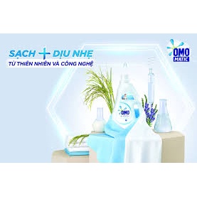 Nước giặt OMO Dịu nhẹ cho da Hương hoa oải hương &amp; sữa gạo Chai 2,3kg