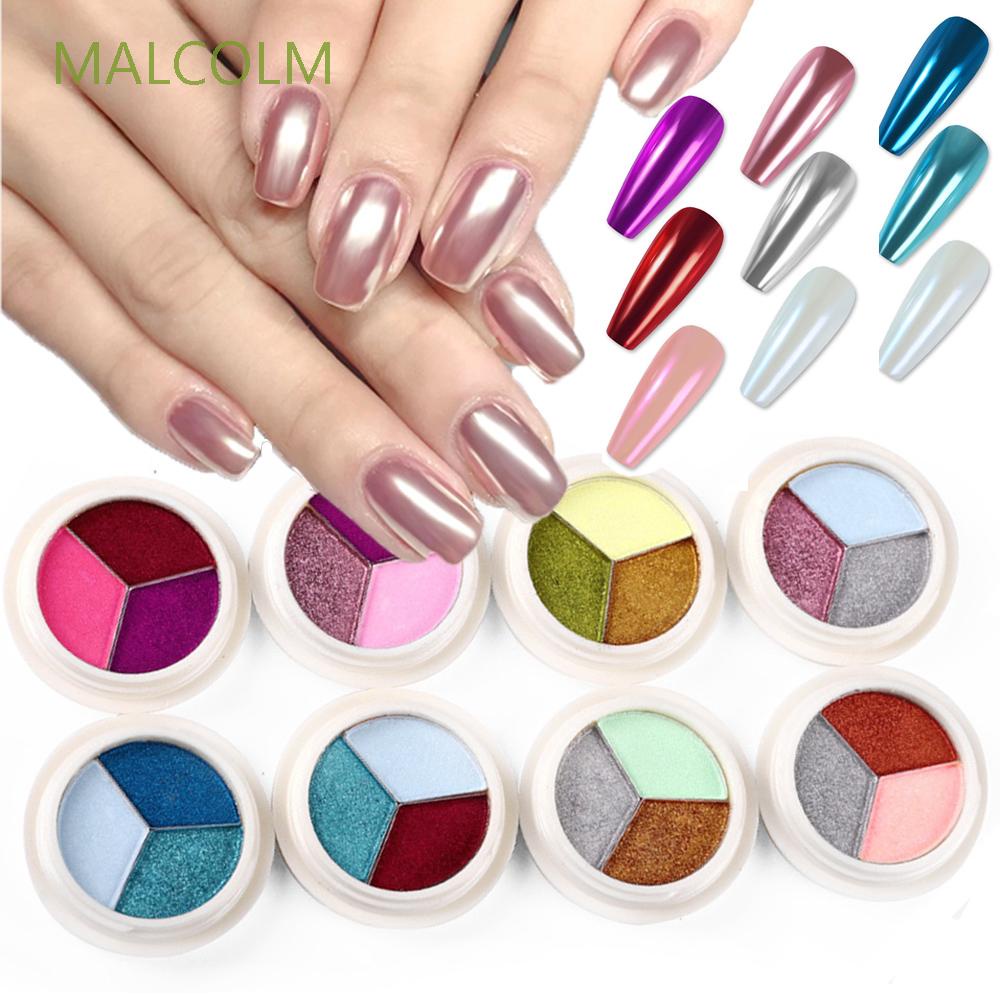 (Hàng Mới Về) Bột Kim Tuyến Lấp Lánh Trang Trí Móng Tay 3 Màu Sắc Tùy Chọn