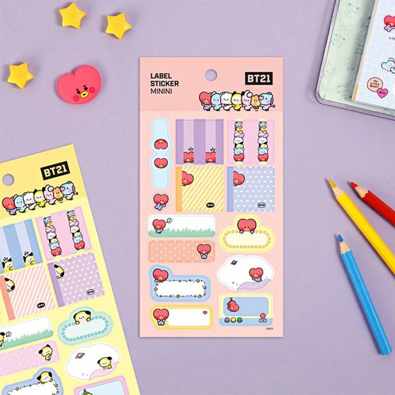 Nhãn Dán Lịch Lên Kế Hoạch Hạnh Phúc Năm 2022 BTS BT21 Rosutine Agenda