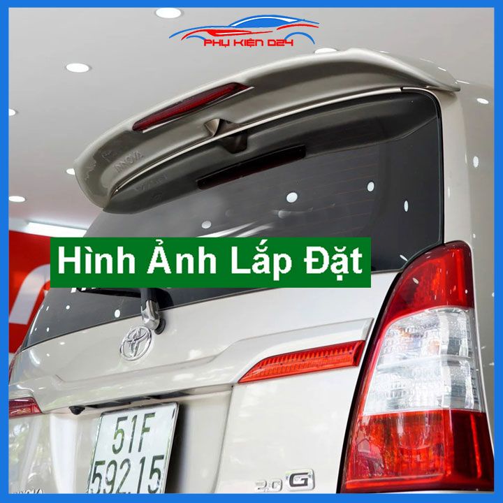 Đuôi gió sau xe liền cốp Innova 2004-2008, 2009-2011, 2012-2016, 2017-2022 hàng mộc chưa sơn
