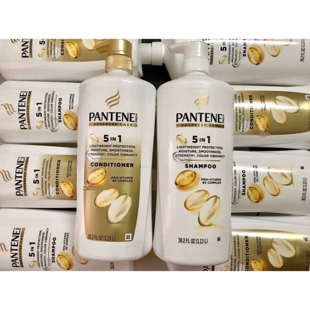 [Hàng Mỹ] Dầu gội và dầu xả Pantene 5 in 1 1.13 lít/ chai