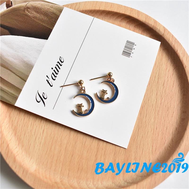 Đôi hoa tai hợp kim mạ vàng/ bạc thiết kế thời trang