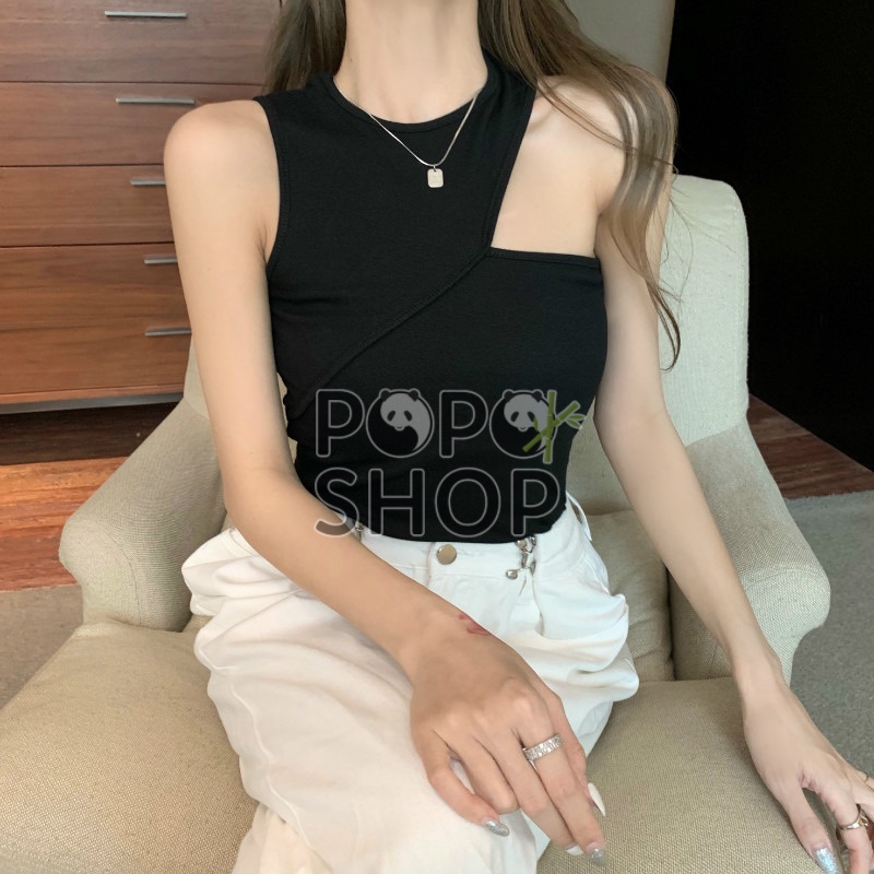 Áo ba lỗ khoét vai quyến rũ sành điệu