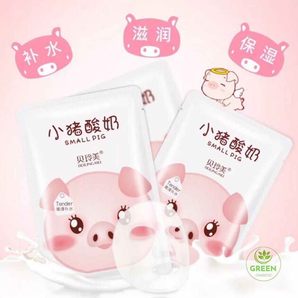 Mặt Nạ Heo Sữa Chua – Mặt Nạ Dưỡng Da Cấp Ẩm Mask Nội Địa Trung Green Comestic