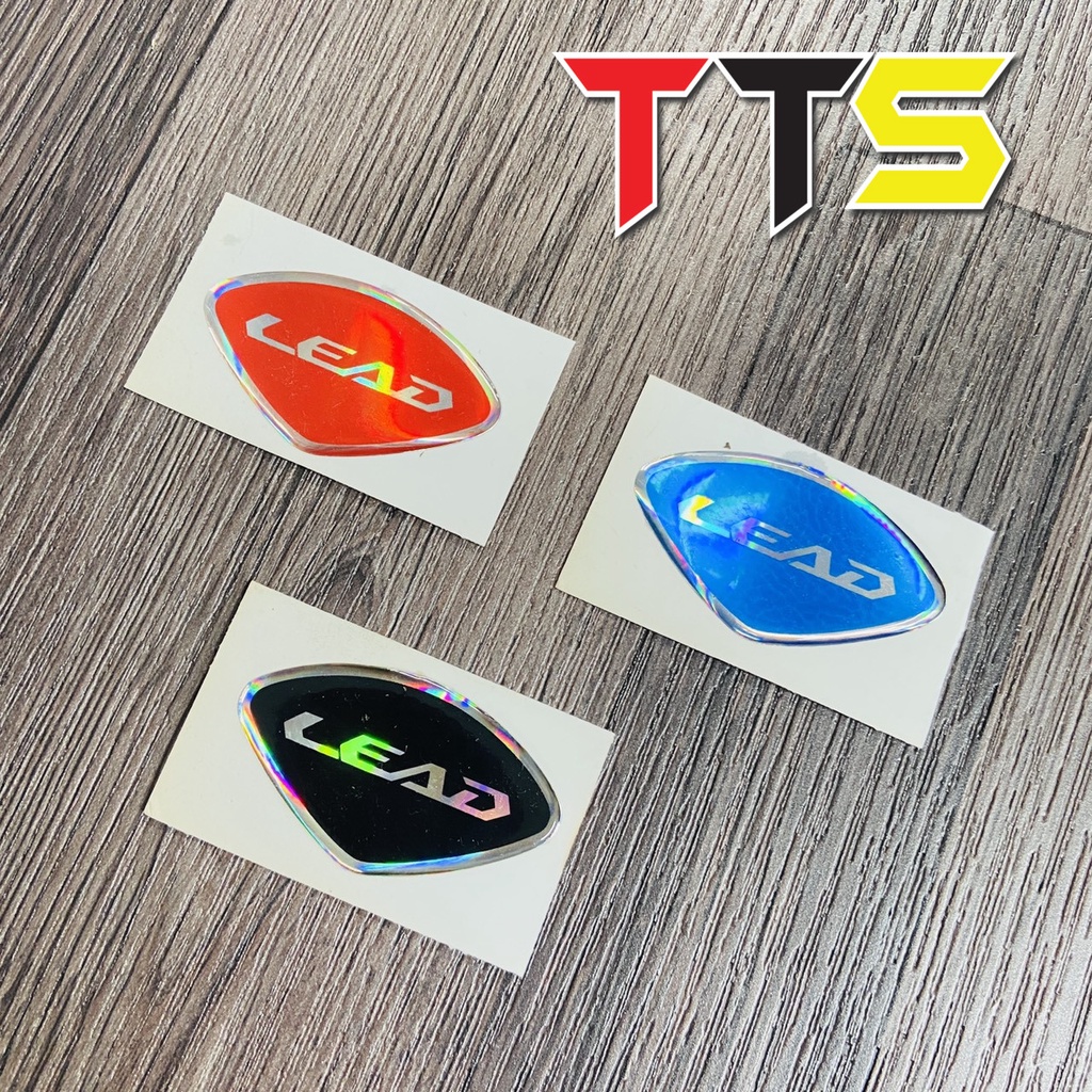 ( LEAD ) Logo tem chữ LEAD dán mặt nạ chất liệu nhựa nổi nhiều màu sắc nổi bật