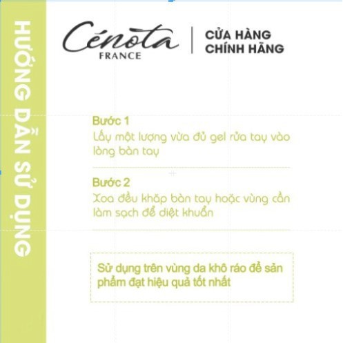 Nước rửa tay dạng xịt sạch khuẩn Cenota 75ml, nước rửa tay tay bổ sung nano bạc | BigBuy360 - bigbuy360.vn