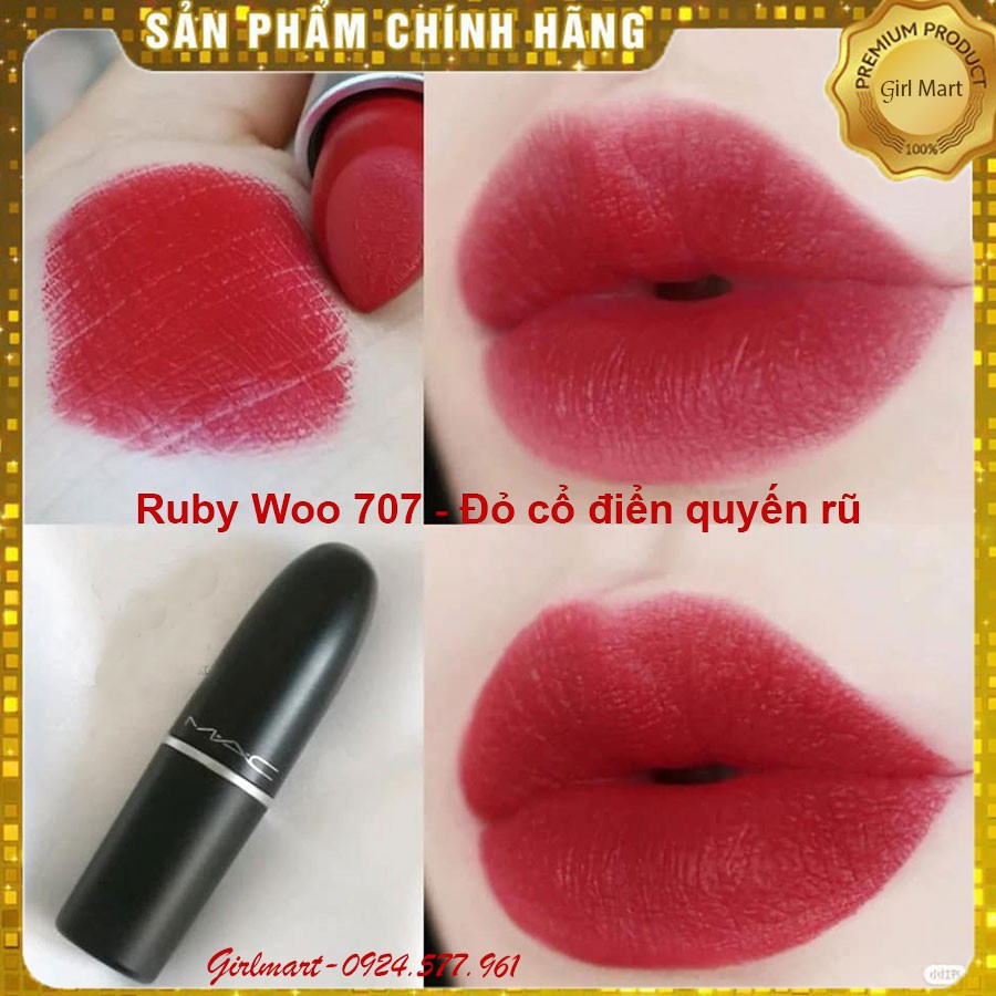 Son Mac chính hãng Ruby Woo, Chili, Marrakesh màu cam cháy đỏ gạch cam đất hot nhất mọi thời đại | BigBuy360 - bigbuy360.vn