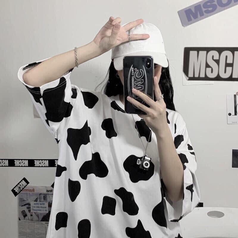 ÁO CON BÒ SỮA &quot;MILK TEA&quot; TAY LỠ DÁNG RỘNG UNISEX- Phông trơn Ullzzanng cá tí