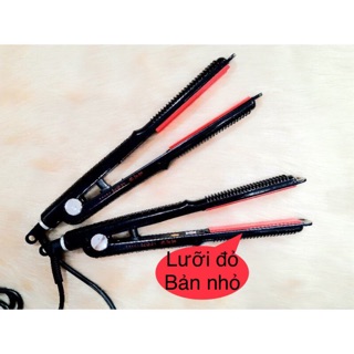 Kẹp duỗi cúp và duỗi thẳng bản nhỏ lưỡi đỏ đơn giản, dễ sử dụng