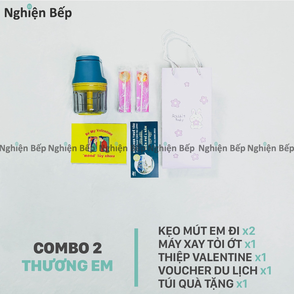 Quà Valentine 14.2 - 8.3 - 14.3 COMBO cùng Kẹo MÚT EM ĐI siêu dễ thương  - TẶNG KÈM TÚI + Thiệp + Voucher DU LỊCH