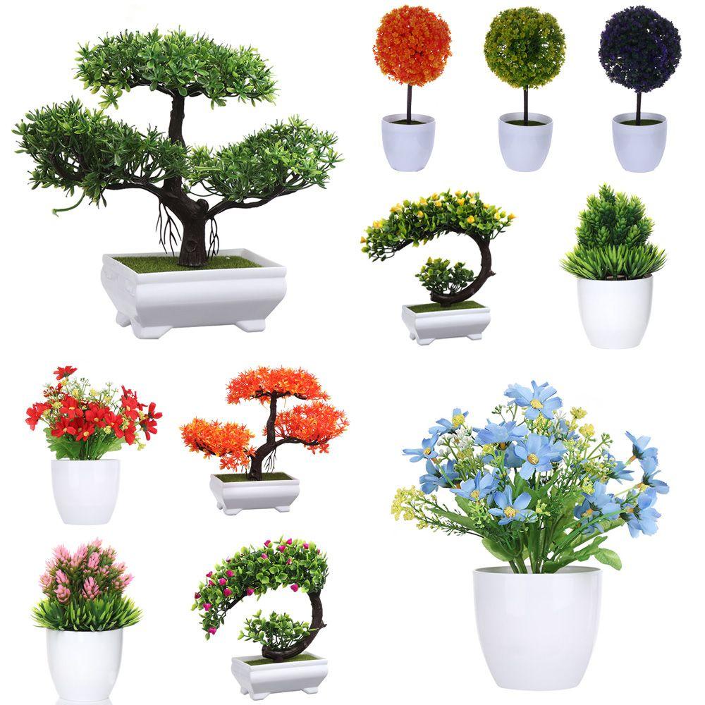 1 Bộ Chậu Cây Bonsai Nhân Tạo Handmade Giống Thật Để Bàn Trang Trí