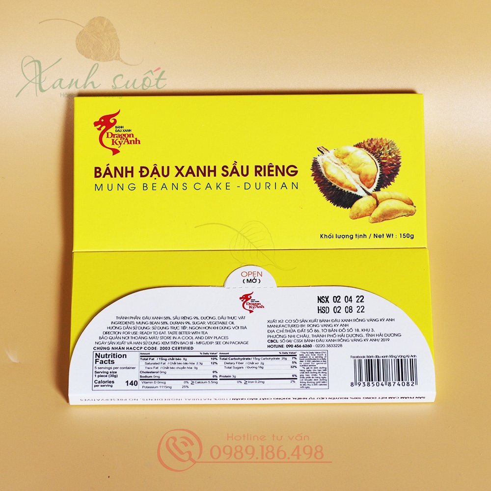 Bánh Đậu Xanh Hải Dương- Làm Quà- Truyền Thống, Ngọt Vừa, Thơm Ngon - Mung Beans Cake