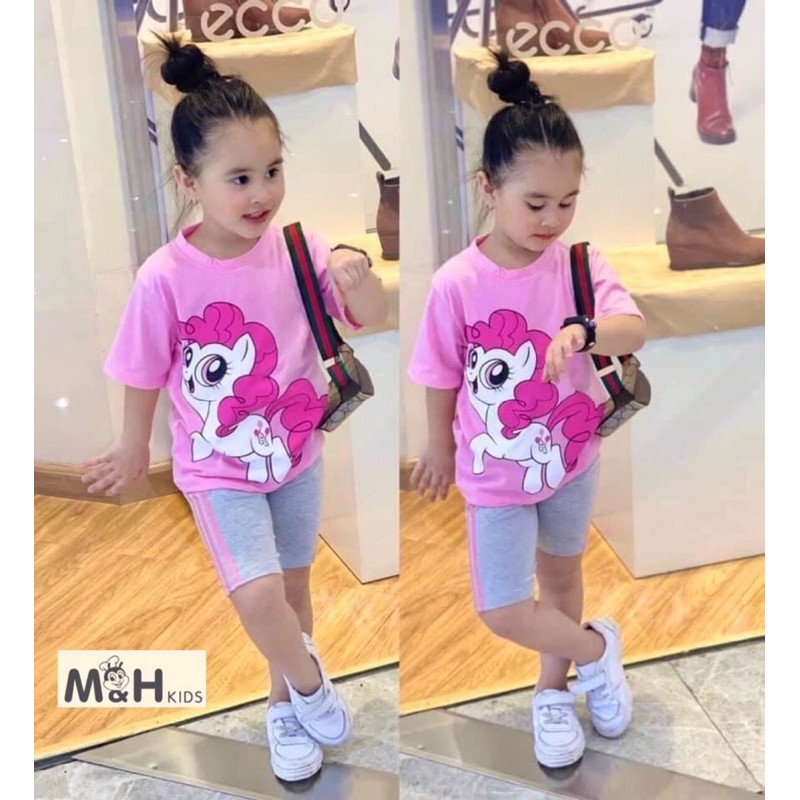 Bộ cotton PO-NY hồng BG