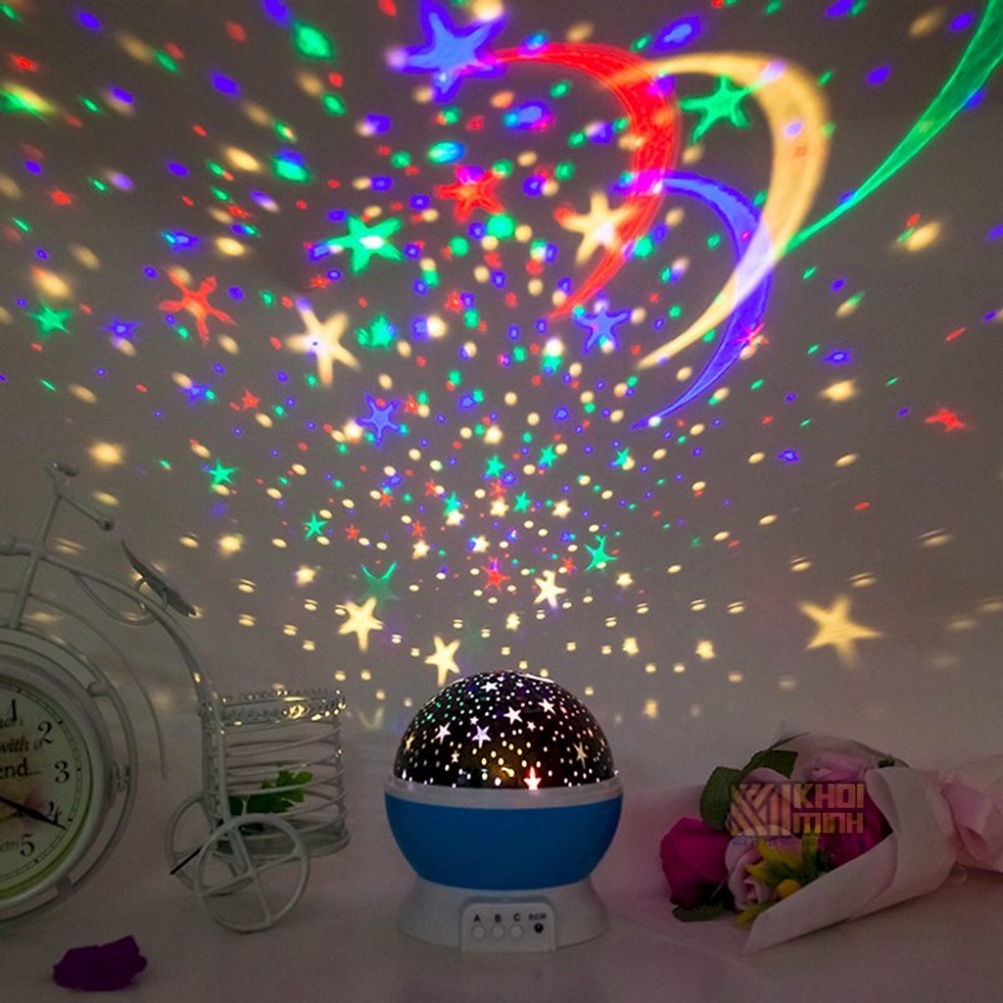 Xả Kho Nghỉ Tết Đèn Led Trang Trí Chiếu Sao Star Master Xoay Tròn 360 Độ Cực Đẹp