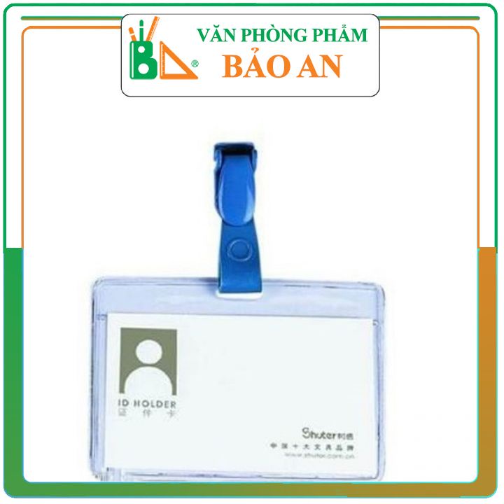 Kẹp Đeo Nhựa + Bảng Tên Combo 10 Cái, dùng để kẹp các loại thẻ bảng tên