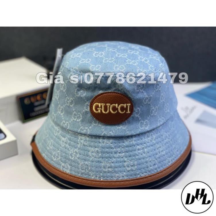 mũ rin bucket viền da mạc tròn gusy thời trang