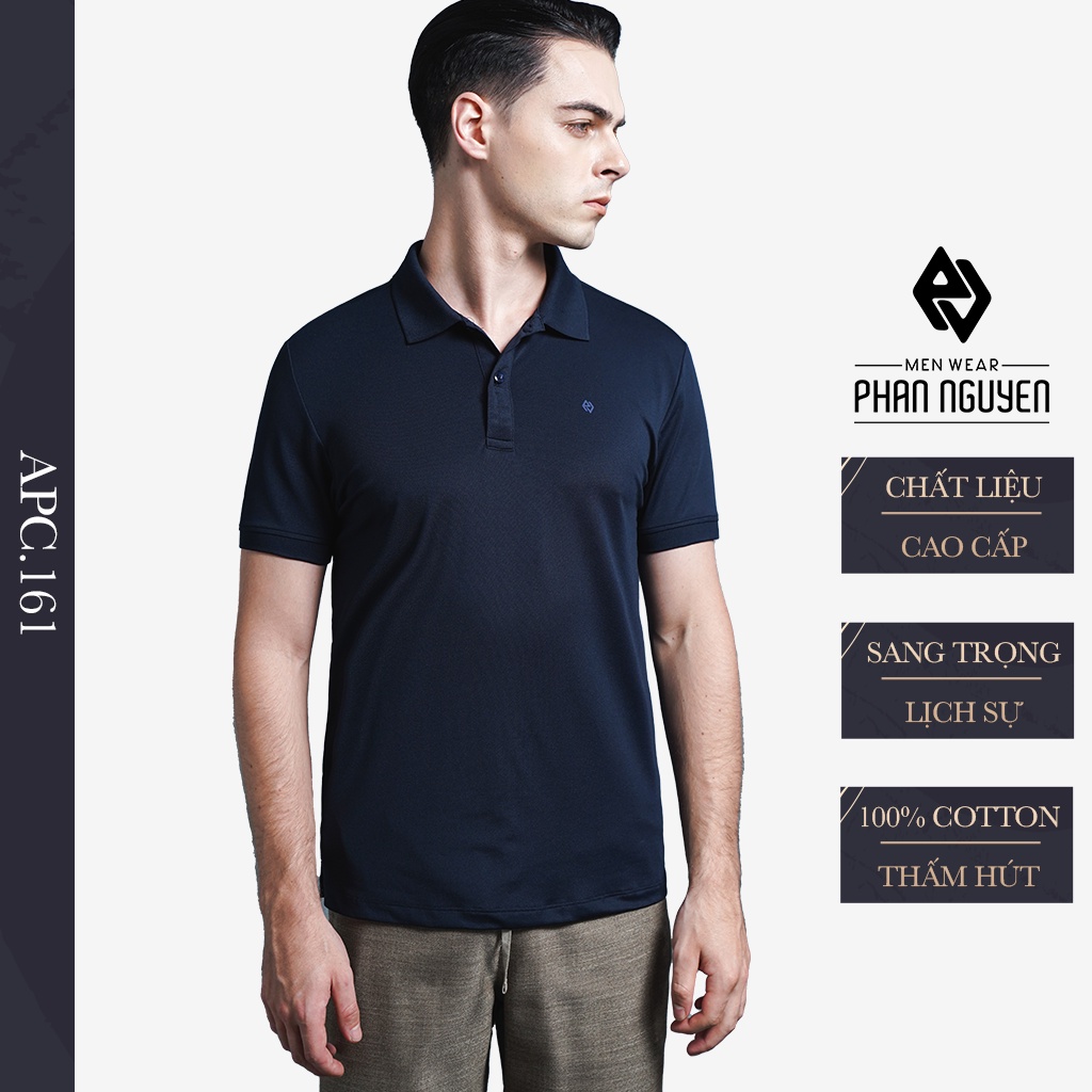 Áo Thun Polo Nam Cổ Bẻ PHAN NGUYỄN Chất Liệu Cotton Cao Cấp Mềm Mại Thoáng Mát APC.161