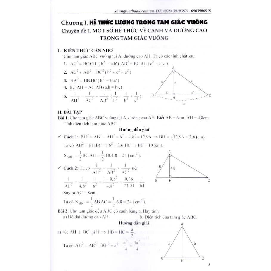 Sách - Tài liệu bồi dưỡng học sinh giỏi Toán THCS các chuyên đề hình học 9 tập 1