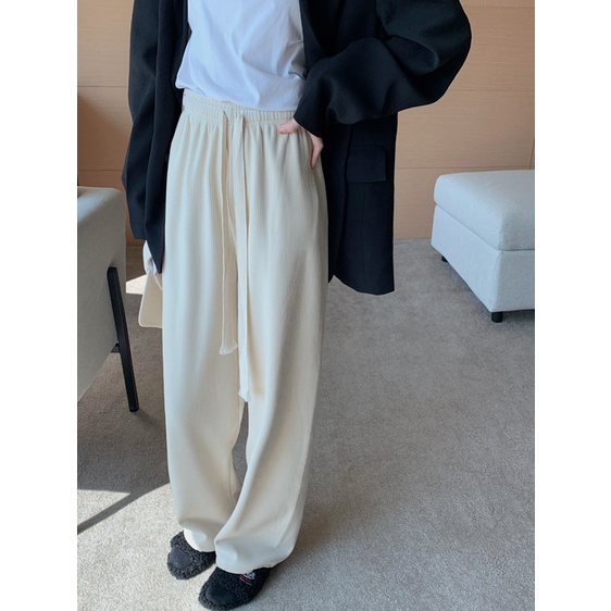 QADCOL Plus Quần Dài Ống Rộng Kiểu Dáng Đơn Giản Trẻ Trung Năng Động