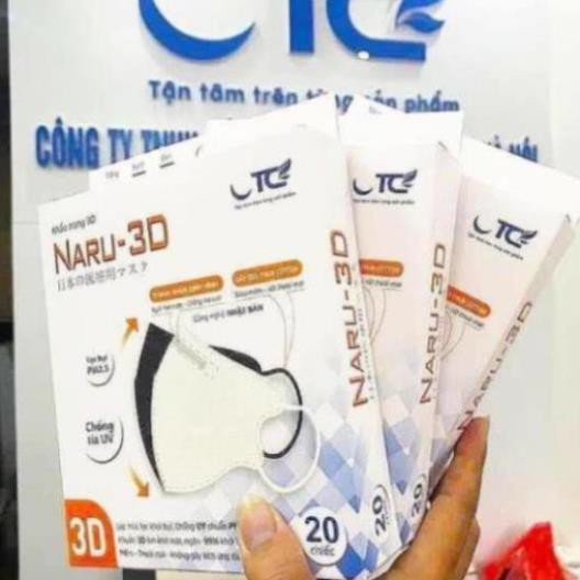 Khẩu Trang Naru 3D Lọc Khói Bụi, Chống Tia UV PM2.5_Hàng Chính Hãng OTC_Khẩu Trang Người Lớn Ôm Sát Khuôn Mặt_Có Sẵn