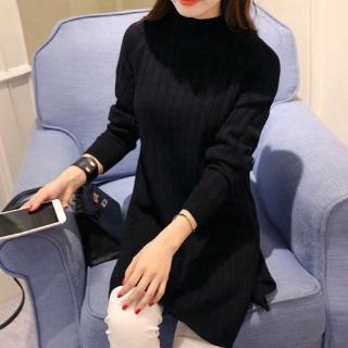 Đầm len dáng dài xẻ tà thanh lịch