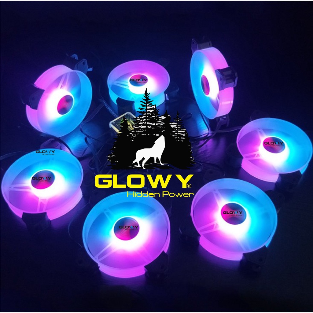 Quạt case Glowy GC61 Tản Nhiệt, Fan Led RGB Dùng Cho PC - Fan Case siêu đẹp