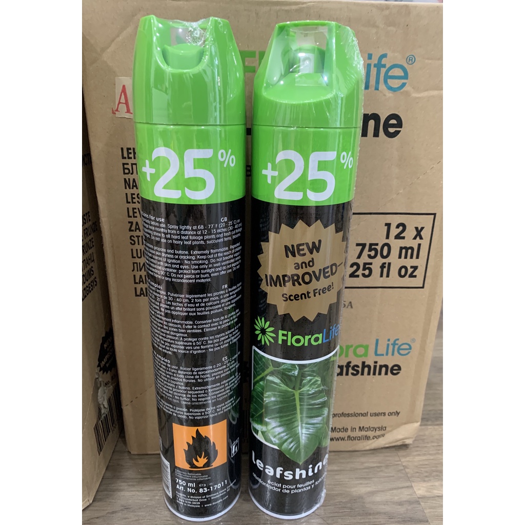 Combo 2 Bình Xịt Bóng Lá Leafshine Floralife Chính Hãng Nhập Khẩu Từ Mỹ