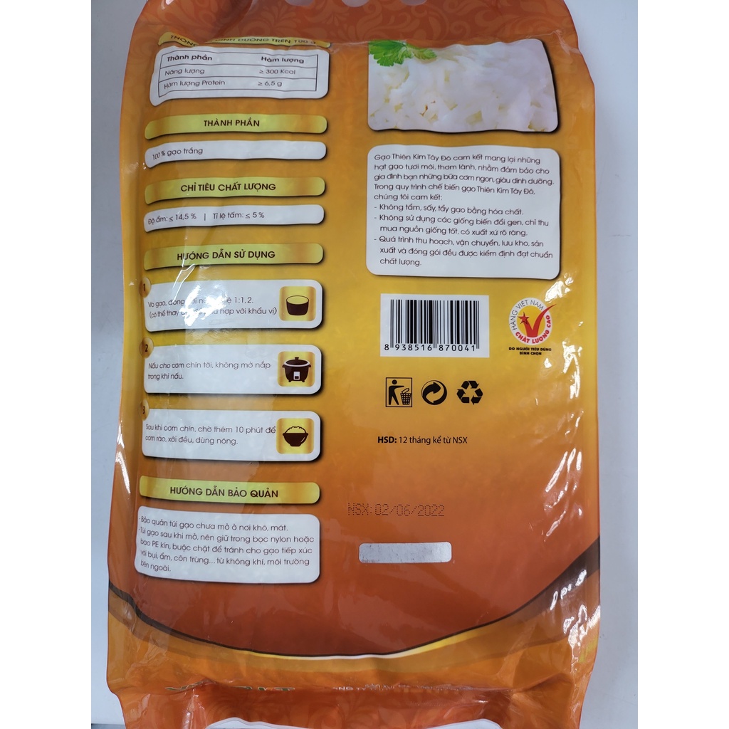 [Túi 5Kg] GẠO ĐẶC SẢN TÂY ĐÔ [VN] THIÊN KIM Rice