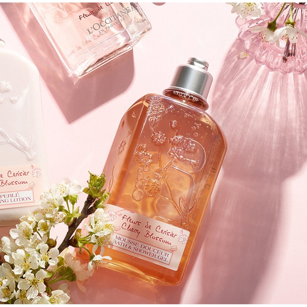 [L'Occitane]Gel tắm hương hoa anh đào Cherry Blossom Bath & Shower Gel