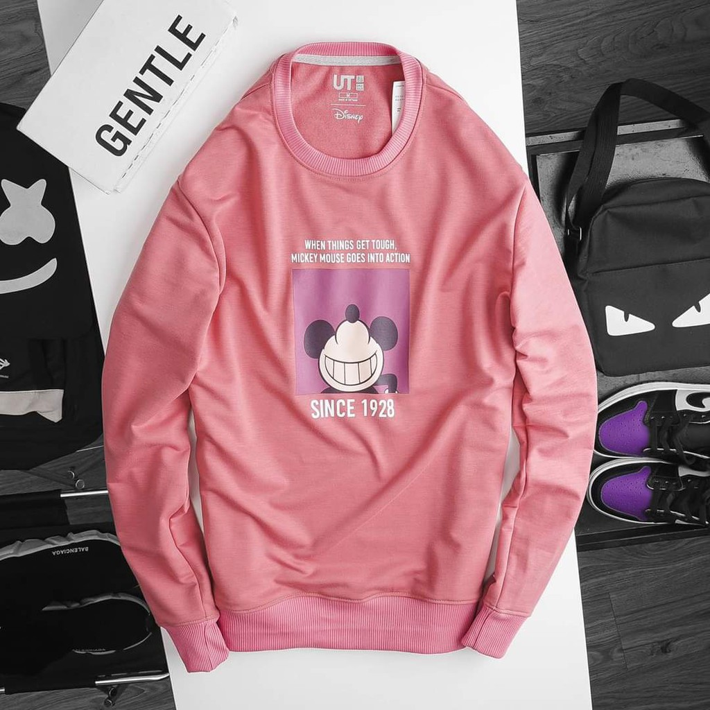 Áo Sweater, áo dài tay nam nữ Uni Cực Dễ Thương 2116