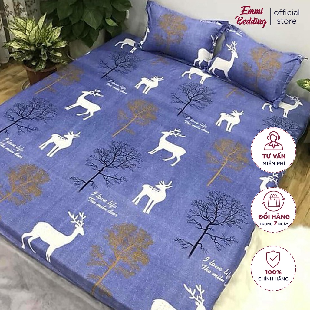 Bo ga gối cotton poly Emmibedding Store hươu xanh