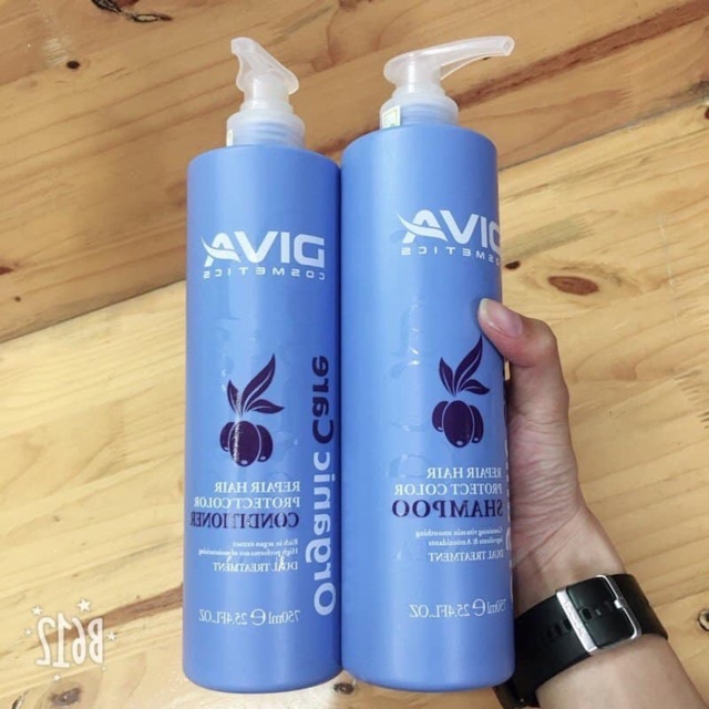 Dầu gội chính hãng Phục hồi giữ màu Diva Xanh 750ml