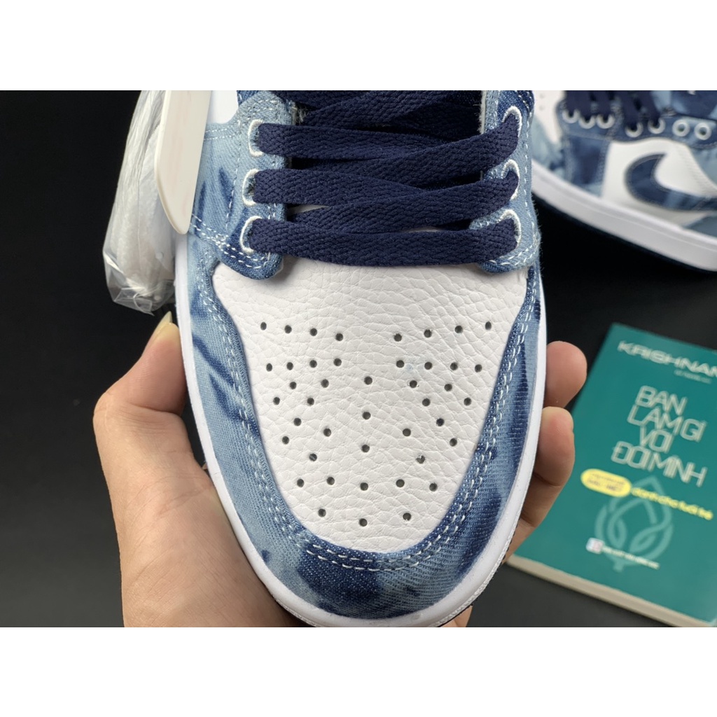 Giày thể thao nam nữ Jordan Denim loang bò cổ thấp  - J35