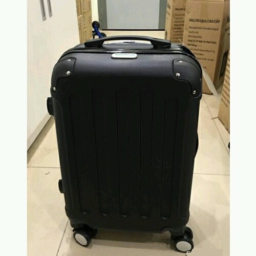 Vali kéo nhựa cứng có khóa trên thân vali kt 56 x 40 x 23 cm giá rẻ nhiều màu